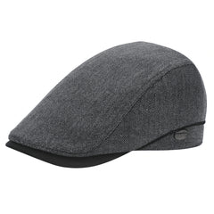 Casquette plate en tweed à chevrons HENRY