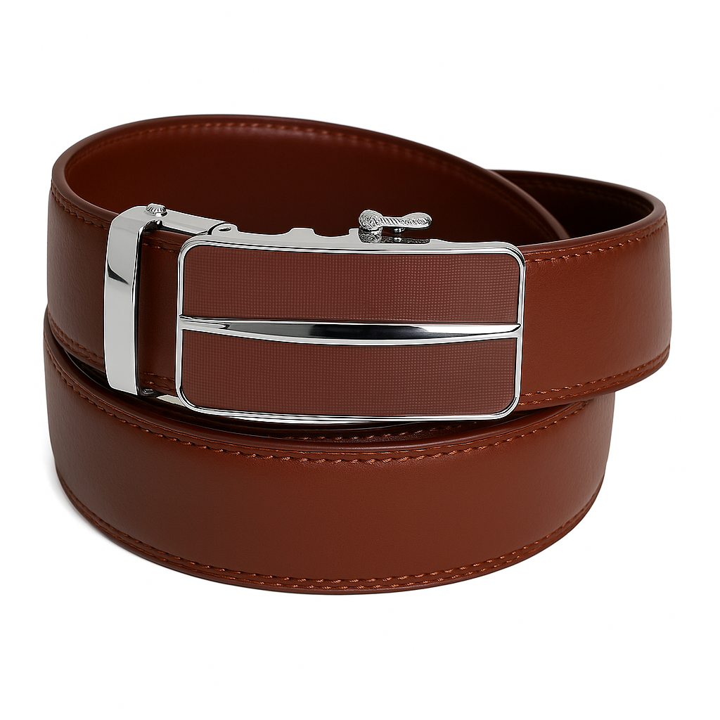 Ceinture cuir Marron et Boucle Automatique MARCO