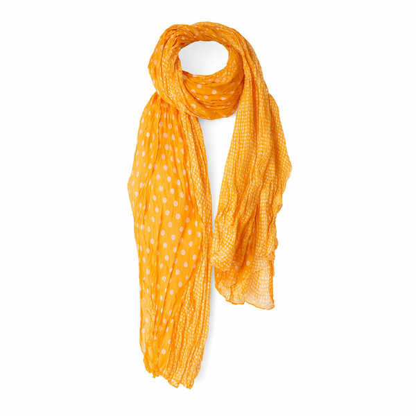 Chèche orange à pois