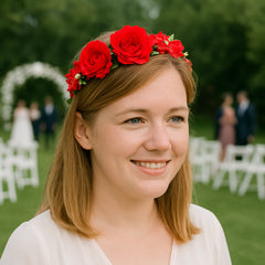 Chapeau couronne de fleurs serre tête