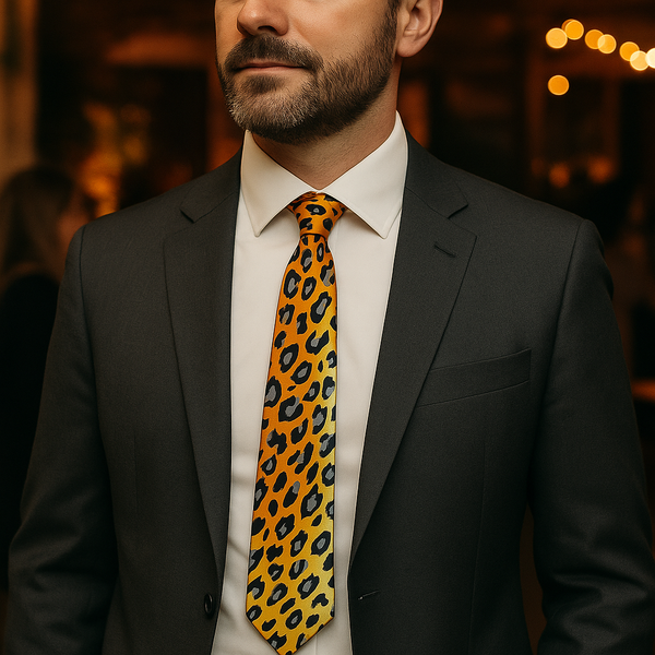 Cravate Slim Homme Imprimé Léopard