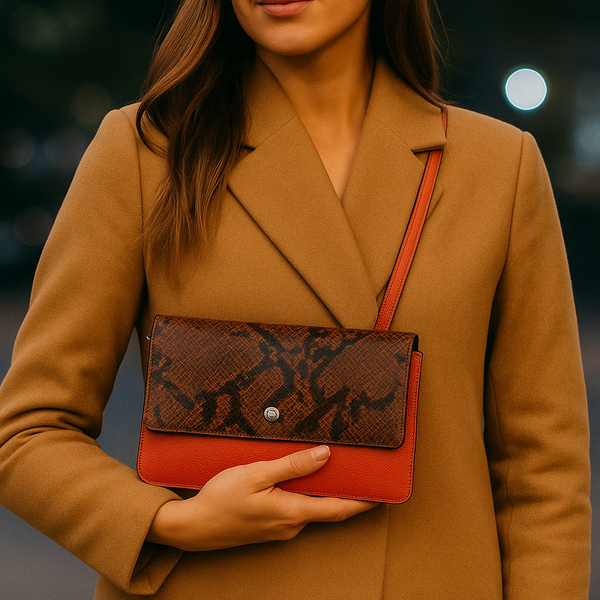 Sac bandoulière cuir python