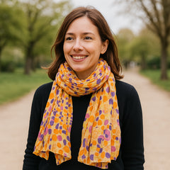 Chéche à pois multicolores