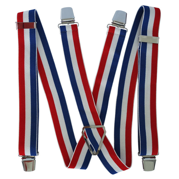 Bretelles France Bleu Blanc Rouge –Bretelles Élastiques Homme – Style Tricolore