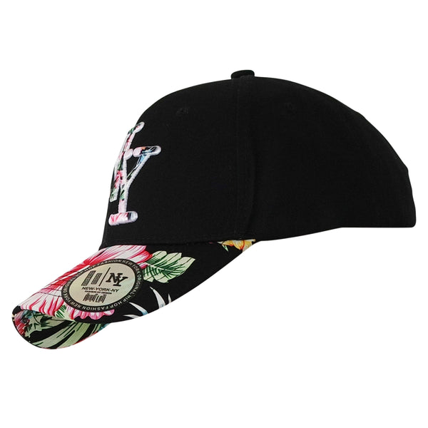 Casquette NY visière HIBISCUS