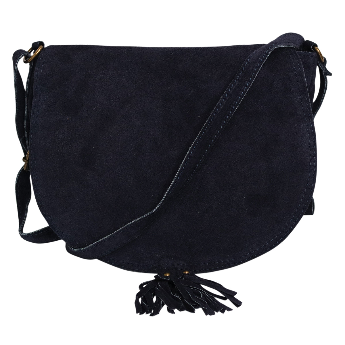 Sac bandoulière en cuir de velours