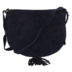 Sac bandoulière en cuir de velours