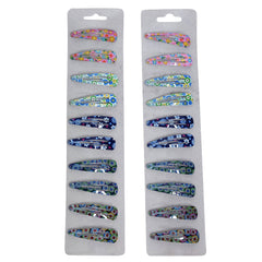 Lot de barrettes clic-clac mélangées