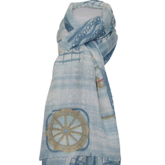 Grand foulard marin