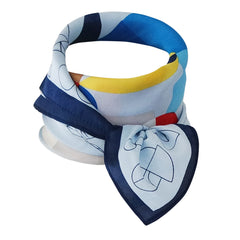 Foulard polysatin géométrique
