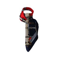 Grand foulard polysatin cavalier
