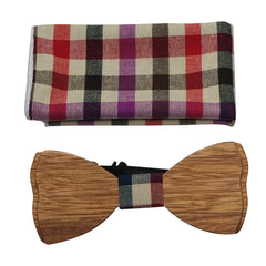 Noeud papillon bois écossais