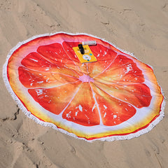 Serviette de plage ronde épaisse ANGELE