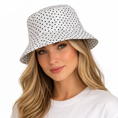 Bob de pluie vernis pois