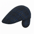 Casquette Plate en Laine à Carreaux