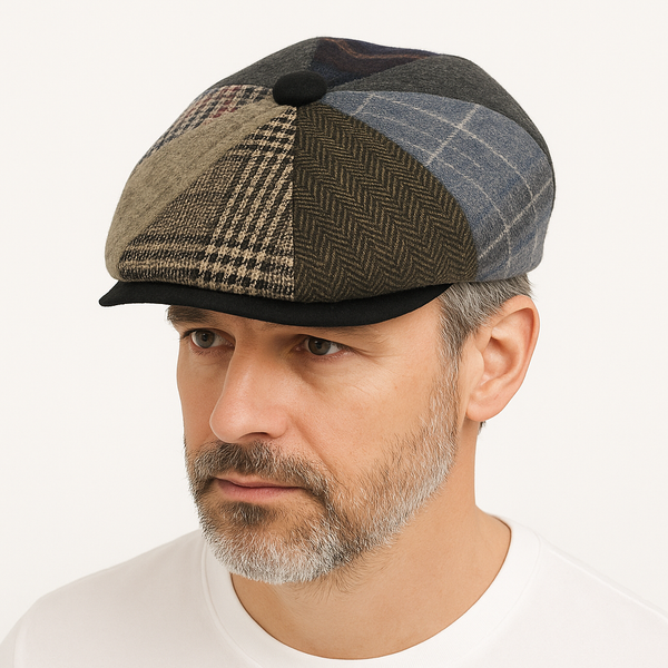 Casquette gavroche patchwork CALLUM