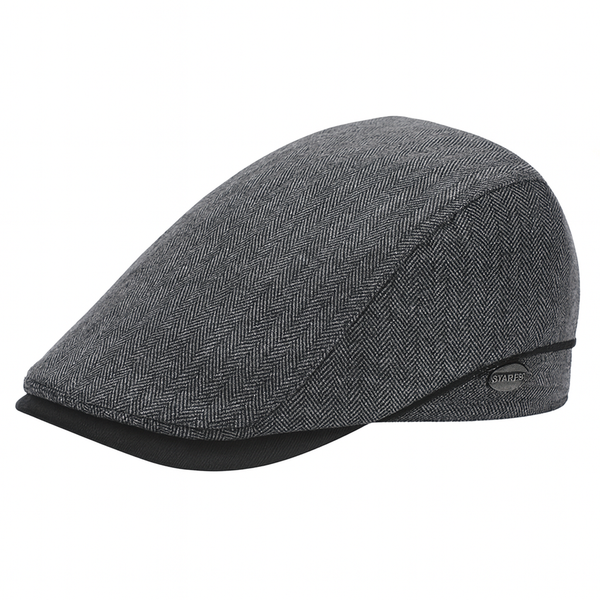 Casquette plate en tweed à chevrons HENRY