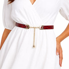 Ceinture femme fine – élégante aspect lézard
