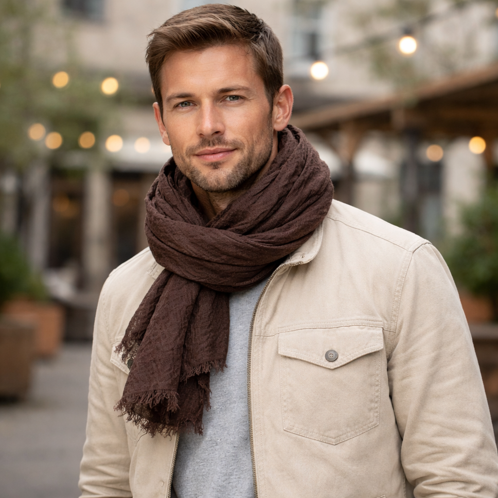 Cheche froissé uni écharpe foulard 180 X 90 cm