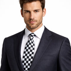 Cravate LUCAS à Carreaux – Style Graphique Élégant