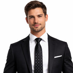 Cravate vintage en soie NEVADA