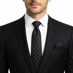 Cravate et pochette en soie LORENZO