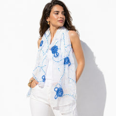 Foulard INESIA – Écharpe Légère Fleurie en Viscose