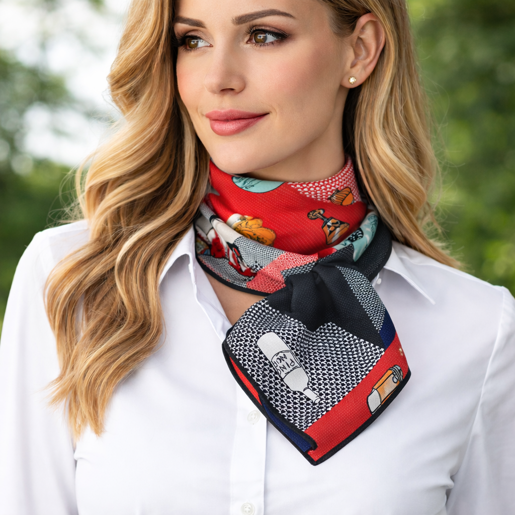 Foulard polysatin MAHALIA
