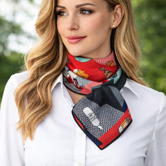 Foulard polysatin MAHALIA