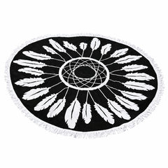 Serviette de plage ronde épaisse ALEXINE