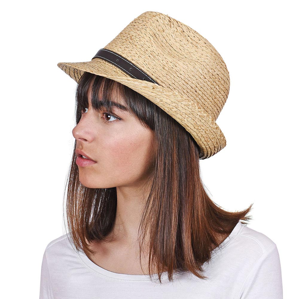 Chapeau Trilby SAMELIA – Tendance Élégant Homme – Galon Coloré – Taille Unique M/L (58/59) – 100% Polyester