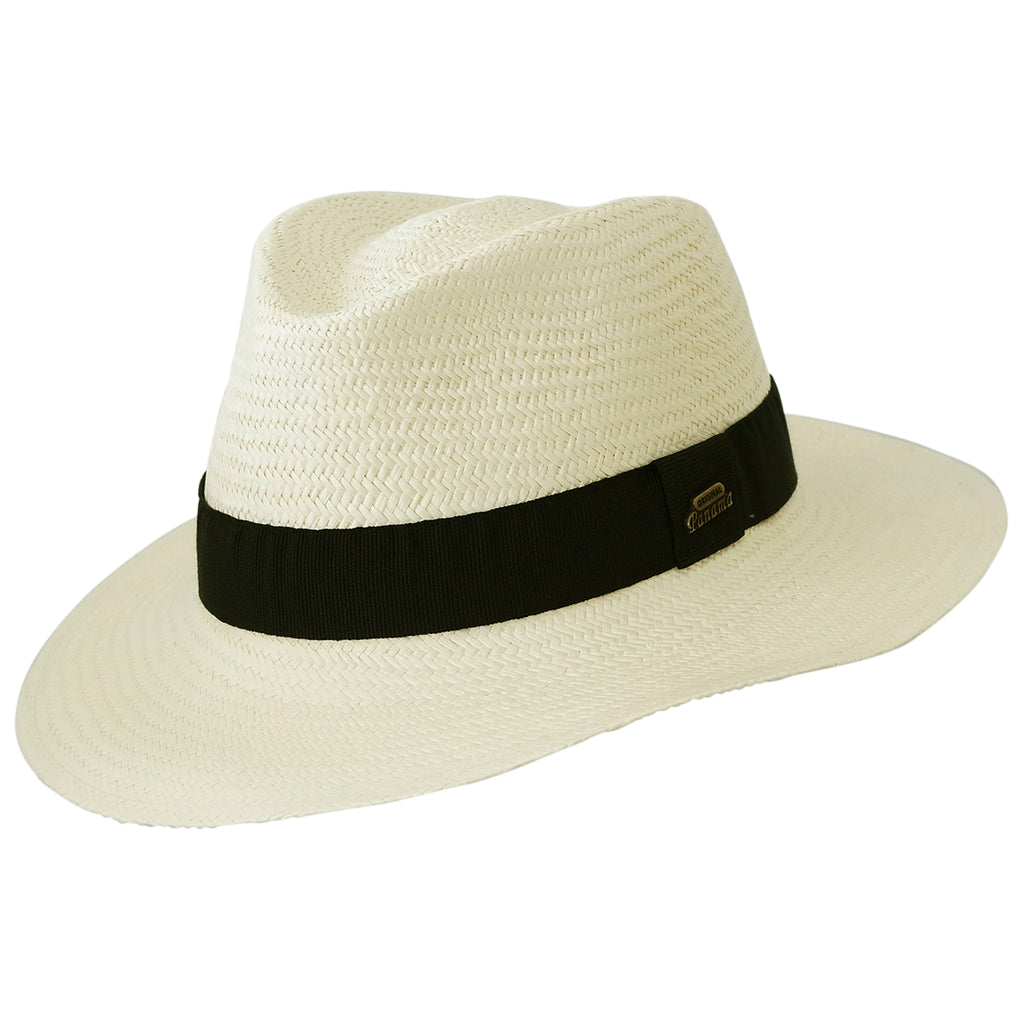 Chapeau Panama Véritable Scala Taos - Taille XL - Beige - Fabriqué Aux États-Unis à La Main