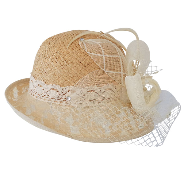 Chapeau cloche de cérémonie dentelle [variant_title] Chapeau Tendance