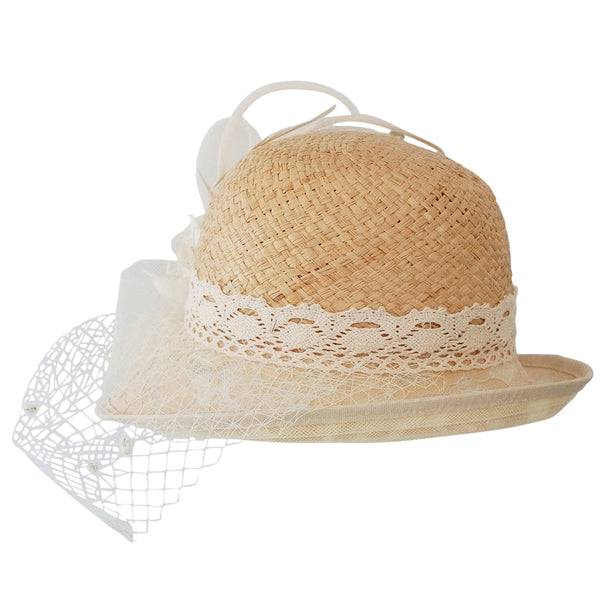 Chapeau cloche de cérémonie dentelle [variant_title] Chapeau Tendance