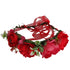 Couronne de fleurs serre tête Rouge Chapeau Tendance