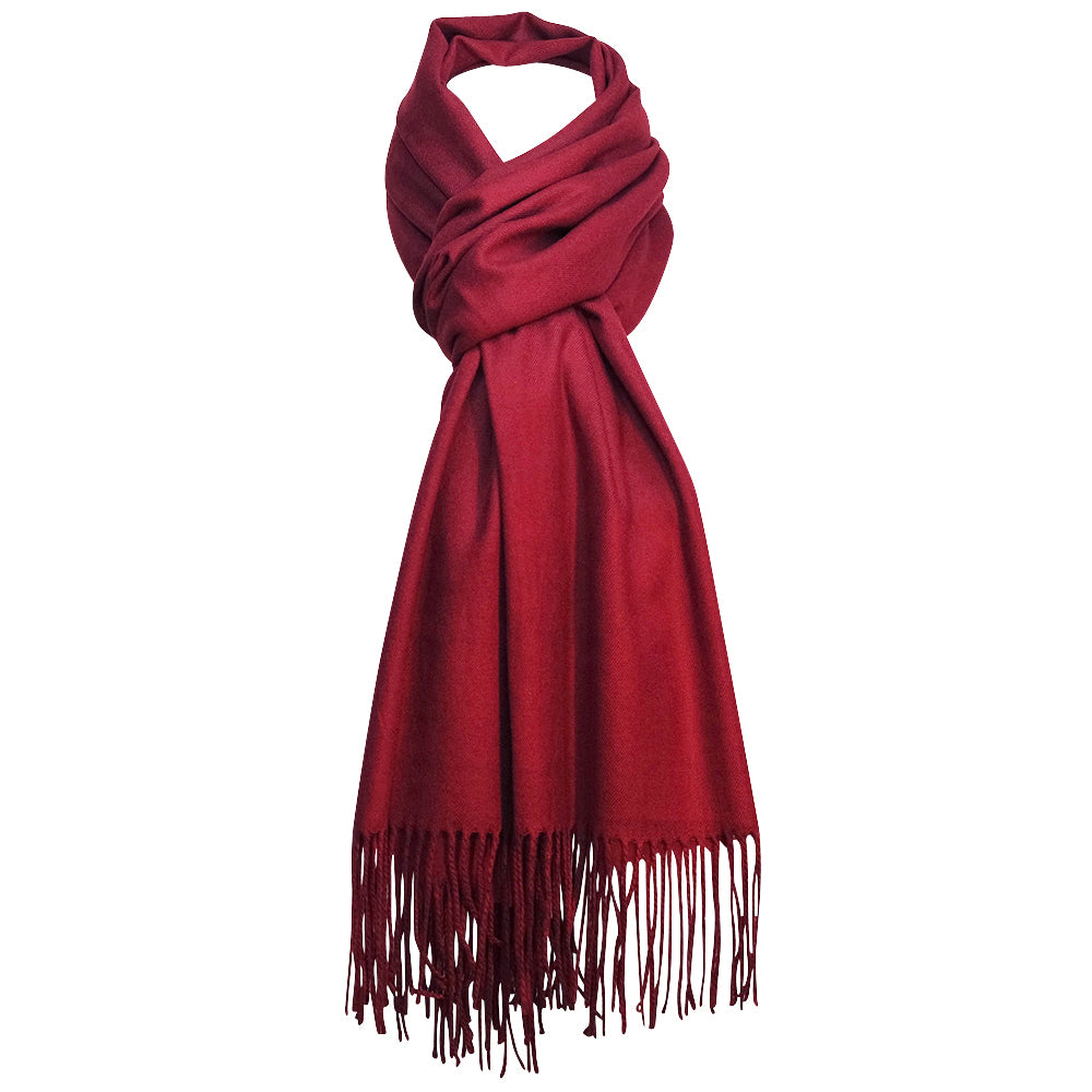 Echarpe 30 % cachemire PETRA Bordeaux Chapeau Tendance