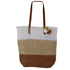 Grand sac cabas plage ALDINA Camel Chapeau Tendance
