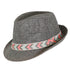 Trilby bandeau MEXICAS Gris Chapeau Tendance